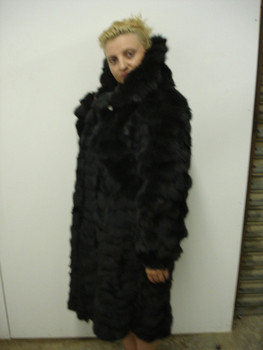 Design Fox Black Fur 3/4 Jacket Design Fox Black Fur 3/4 Jacket