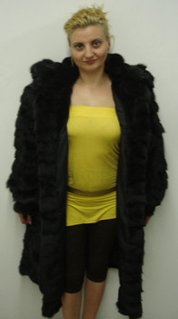 Design Fox Black Fur 3/4 Jacket Design Fox Black Fur 3/4 Jacket