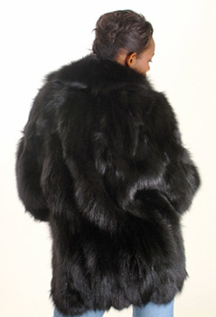 Black Fox Fur Design Jacket Black Fox Fur Design Jacket
