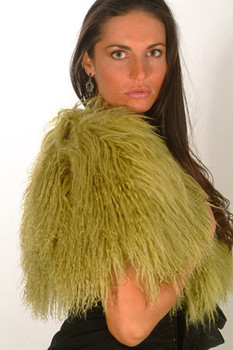 Green Shawl Fur Cape Green Shawl Fur Cape