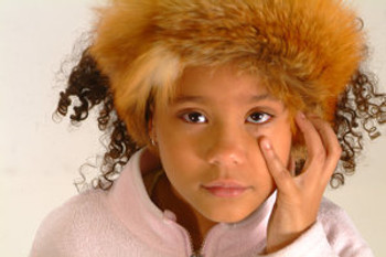 Kids Red Fox Fur Headware Kids Red Fox Fur Headware