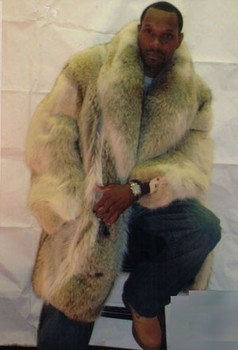 Mens Fur Coytote Full Pelt 3/4 Coat Mens Fur Coytote Full Pelt 3/4 Coat