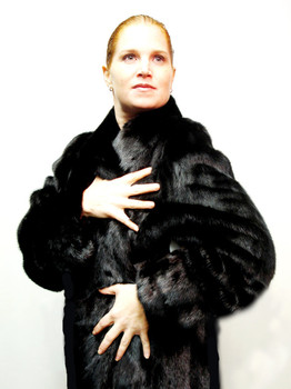 Ranch Mink Fur Full Skin 3/4 Woman's Jacket Ranch Mink Fur Full Skin 3/4 Woman's Jacket