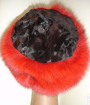 Red Fox Full Skin With Mink on Top Red Fox Full Skin With Mink on Top