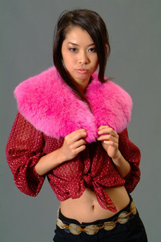 Pink Fox Fur Wing Collar Pink Fox Fur Wing Collar