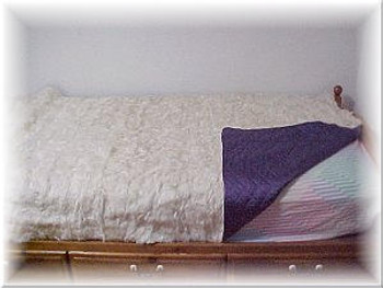 Sectional Bleached White Goat Fur Blanket Sectional Bleached White Goat Fur Blanket
