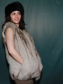 BLUE FOX FUR VEST DESIGN BLUE FOX FUR VEST DESIGN