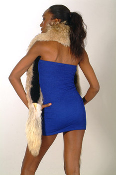 Natural Coyote Fur Full Skin Design Sectional Scarf Natural Coyote Fur Full Skin Design Sectional Scarf