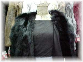 Black Fox Sectional Fur Jacket with Hood 1 Black Fox Sectional Fur Jacket with Hood 1