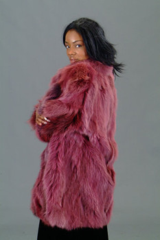 Burgundy Fox Fur Jacket Burgundy Fox Fur Jacket