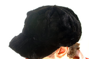 Black Sheared Mink Fur Hat Men's Black Sheared Mink Fur Hat Men's