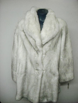 Natural Blue Fox 3/4 Faux Fur Jacket Natural Blue Fox 3/4 Faux Fur Jacket