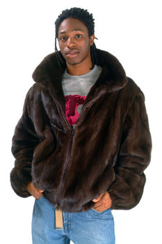 Brown Mink Bomber Fur Jacket Brown Mink Bomber Fur Jacket