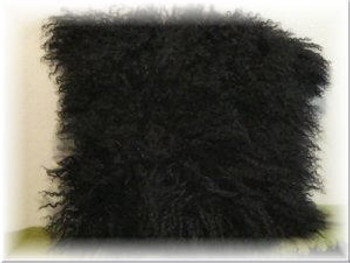 Curly Lamb Fur Throw and Fur Pillow Set Curly Lamb Fur Throw and Fur Pillow Set