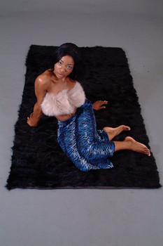 Black Fox Sectional Fur Blanket Black Fox Sectional Fur Blanket