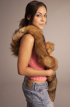 Natural Red Fox Tail Fur Scarf Natural Red Fox Tail Fur Scarf