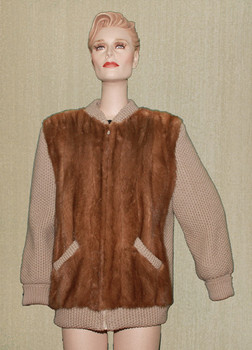 Vintage Fur Mink Sweater Jacket Full Pelt Vintage Fur Mink Sweater Jacket Full Pelt