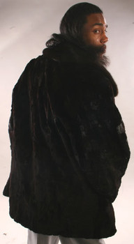 Sectional Mink 3/4 Men's Jacket and Mink Collar Sectional Mink 3/4 Men's Jacket and Mink Collar