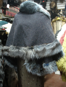 Dyed Fur Raccoon Cape Dyed Fur Raccoon Cape