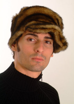 Brown Faux Fur Cap Style Brown Faux Fur Cap Style