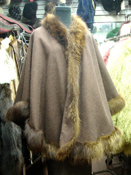 Dyed Raccoon Fur Cape Dyed Raccoon Fur Cape
