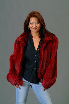 Burgundy Lynx Fur Jacket Burgundy Lynx Fur Jacket