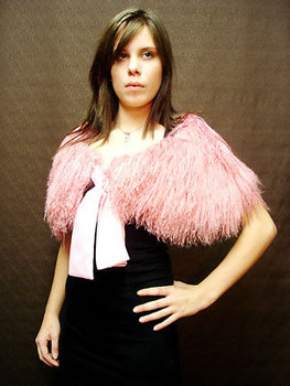 Pink Curly Lamb Shawl Woman's Pink Curly Lamb Shawl Woman's