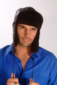 Mahogany Mink Trooper Fur Hat Mahogany Mink Trooper Fur Hat