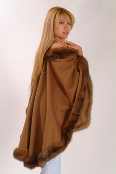 Sable Cape with Sable Fur Trim Sable Cape with Sable Fur Trim