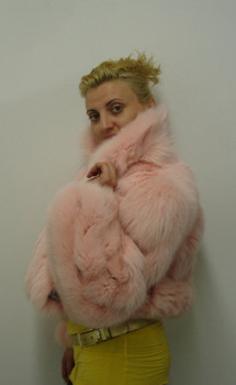 Full Skin Pink Fox Bolero Fur Jacket Full Skin Pink Fox Bolero Fur Jacket