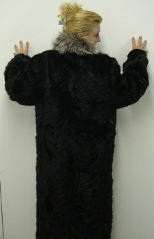 Indigo Fox Fur with Sectional Mink Indigo Fox Fur with Sectional Mink
