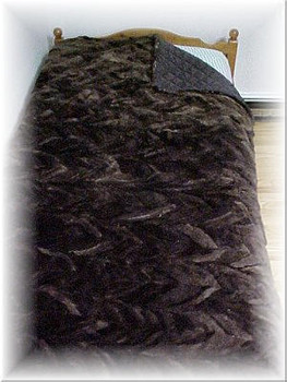 Sheared Beaver Design Fur Blanket Sheared Beaver Design Fur Blanket