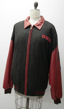 Red Leather w/Black Wool GBX Mens Jacket Red Leather w/Black Wool GBX Mens Jacket