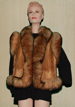 Fox Vest With Full Skin Mink Design Fox Vest With Full Skin Mink Design