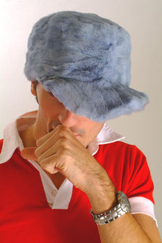 Light Blue Mink Fur Design Cap Light Blue Mink Fur Design Cap