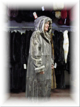 Buy Design Full Skin Gray Mink Fur Coat With Hood Buy Design Full Skin Gray Mink Fur Coat With Hood