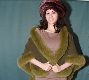 Green Fox Fur Cape Green Fox Fur Cape