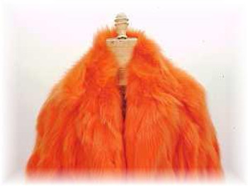 Dyed Orange Fox Fur Jacket Dyed Orange Fox Fur Jacket