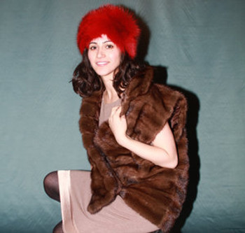 BROWN MINK FUR VEST BROWN MINK FUR VEST