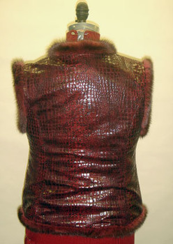 Fur Vest Mink Trim Fur Vest Mink Trim