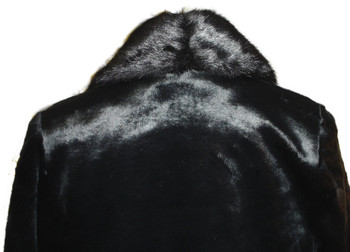Faux Fur Beaver Coat with Faux Fox Collar Faux Fur Beaver Coat with Faux Fox Collar