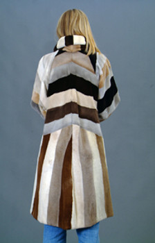 Vintage Fur Mink Multicolor Design Jacket Vintage Fur Mink Multicolor Design Jacket