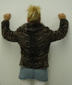 Silver Fox Jacket With Fox Silver Fox Collar Silver Fox Jacket With Fox Silver Fox Collar