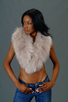 Beige Fox Fur Collar Beige Fox Fur Collar