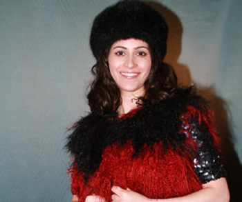 Black & Red Curly Lamb Fur Vest Black & Red Curly Lamb Fur Vest