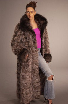 Sectional Raccoon Design Fur Coat Sectional Raccoon Design Fur Coat