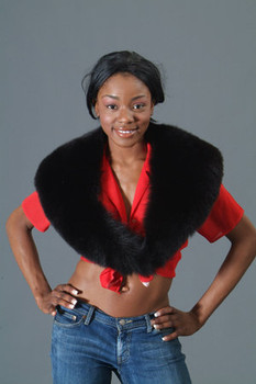 Black Fox Fur Shawl Collar Black Fox Fur Shawl Collar