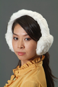 White Rabbit Fur Earmuffs White Rabbit Fur Earmuffs