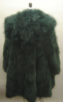 Green Fox Fur with hood and Large Collar Green Fox Fur with hood and Large Collar