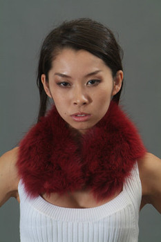 Burgundy Fox Fur Collar Burgundy Fox Fur Collar